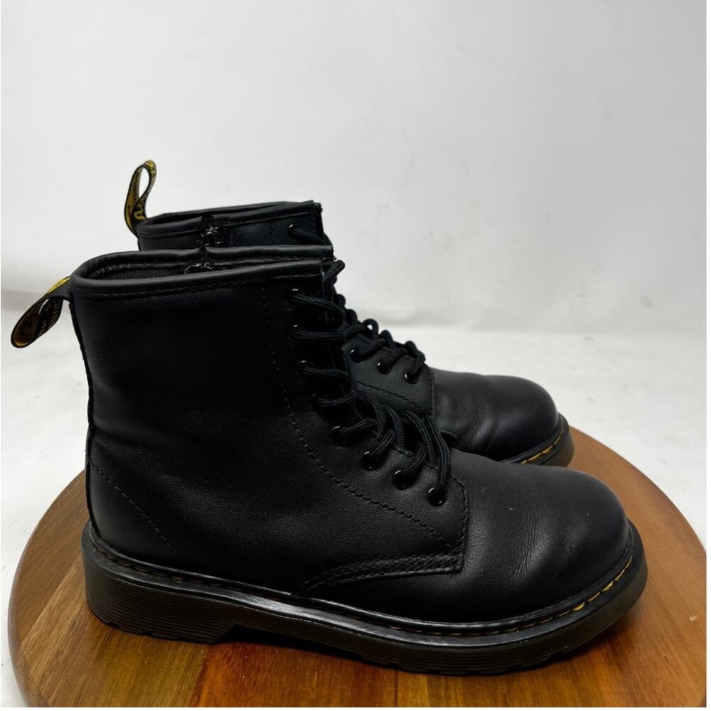 Dr. Martens Kid’s 1460 Softy T Black Leather Lace Up Boots Size 4M 5L